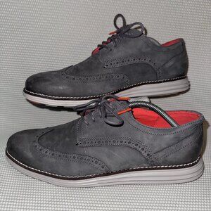 Cole Haan Original Grand Gray Leather Orange Wingtip Oxfords Men’s Size 10.5W